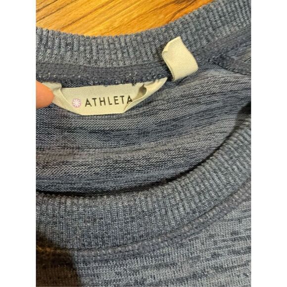 Athleta Navy Blissful Sharkbite Zipper Sweater XS - Picture 4 of 9